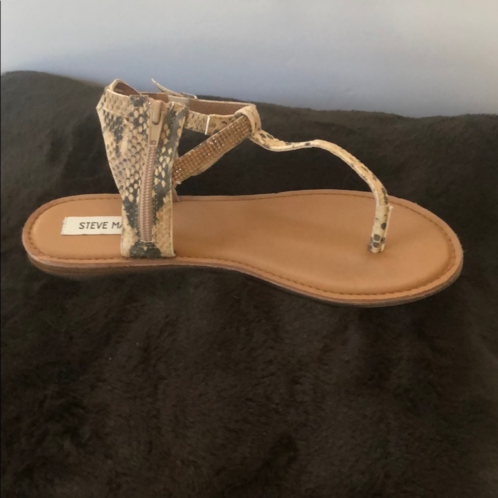 Steve Madden Python & Rhinestone Thong Sandals - image 3